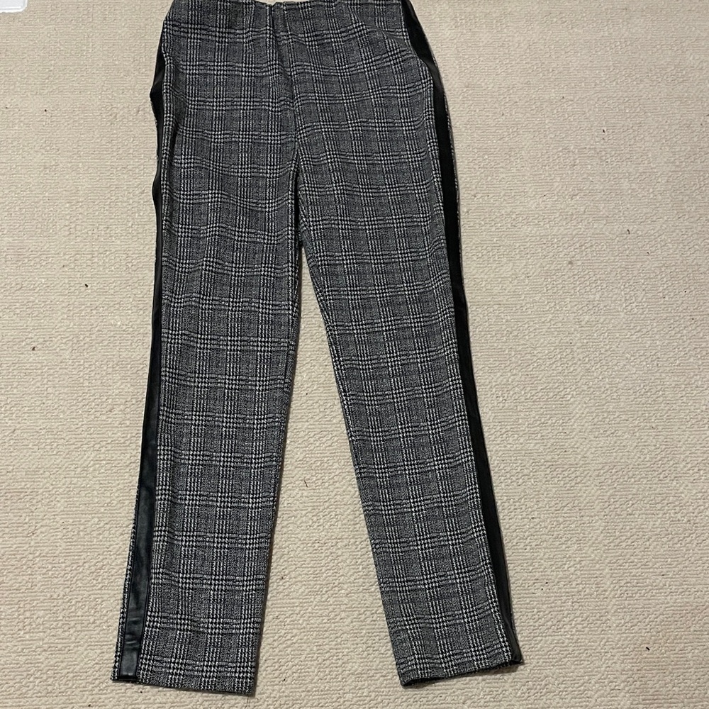 Bailey 44 Black and Gray Plaid Straight Leg Pants